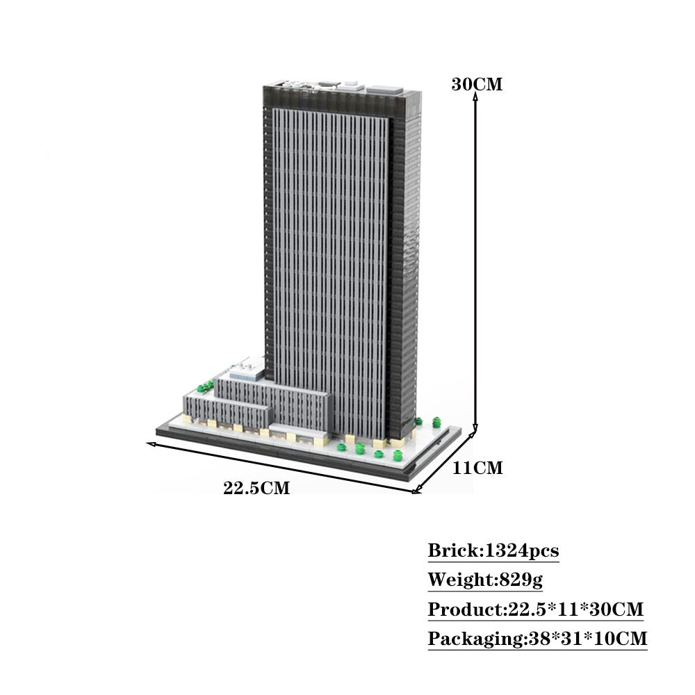 One Penn Plaza Building Kit | 1:800 Scale | LEGO-Compatible MOC - 4