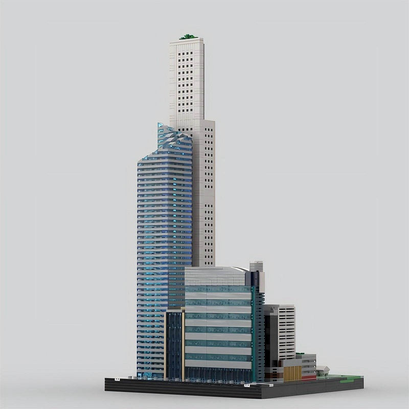 One Raffles Place Singapore Skyscraper MOC Building Kit | Micro-Scale Skyline - 5