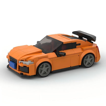 Orange 2.5T Five-Cylinder Sports Coupe MOC Building Kit - 1