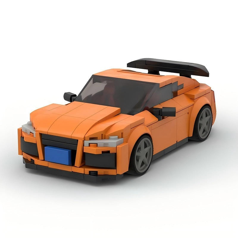 Orange 2.5T Five-Cylinder Sports Coupe MOC Building Kit - 5