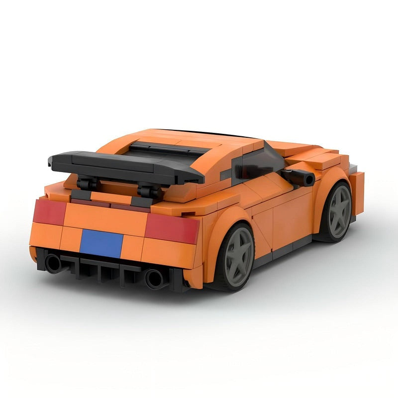 Orange German 2.5T Five-Cylinder Sports Coupe Building Kit | LEGO-Compatible MOC - 2