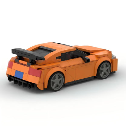 Orange German 2.5T Five-Cylinder Sports Coupe Building Kit | LEGO-Compatible MOC - 3