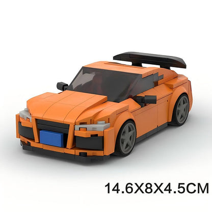 Orange German 2.5T Five-Cylinder Sports Coupe Building Kit | LEGO-Compatible MOC - 6