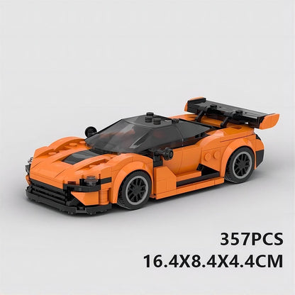 Orange GT3 Racing Car MOC Building Kit | Track Vehicle Model - 5