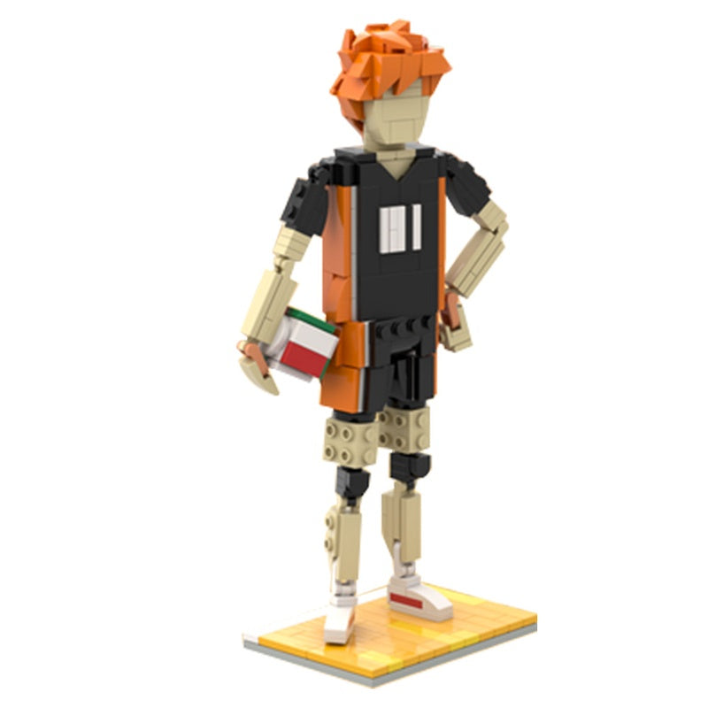 Orange-Haired Volleyball Player MOC Building Kit | Sports Figure - 1