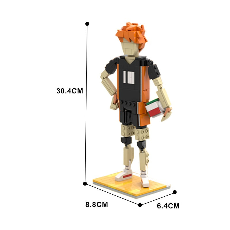 Orange-Haired Volleyball Player MOC Building Kit | Sports Figure - 4