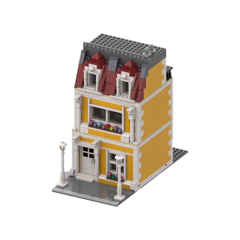 Orange House Building Kit | LEGO-Compatible MOC - 3