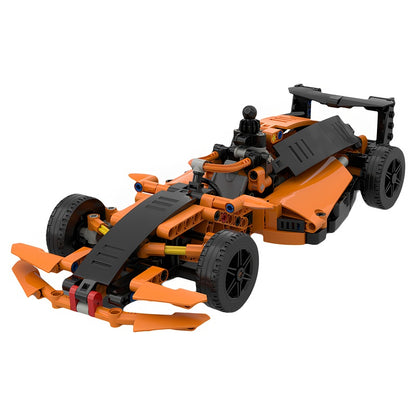 Orange Open-Wheel Formula Race Car MOC Building Kit - 1