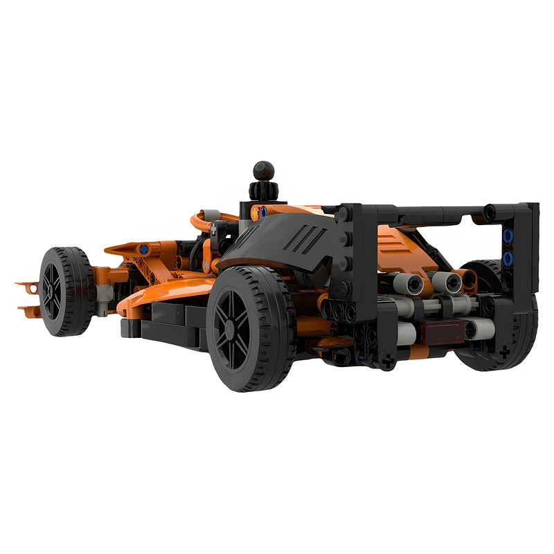 Orange Open-Wheel Formula Race Car MOC Building Kit - 2