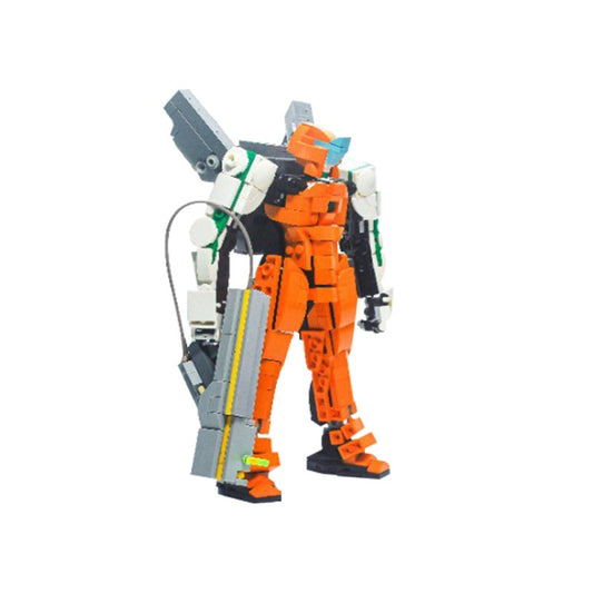 orange sentinel mech building kit | moc-185820 - 2