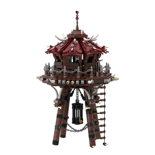 Orc Fortress Archery Siege Tower MOC Building Kit | Fantasy Castle Model - 1