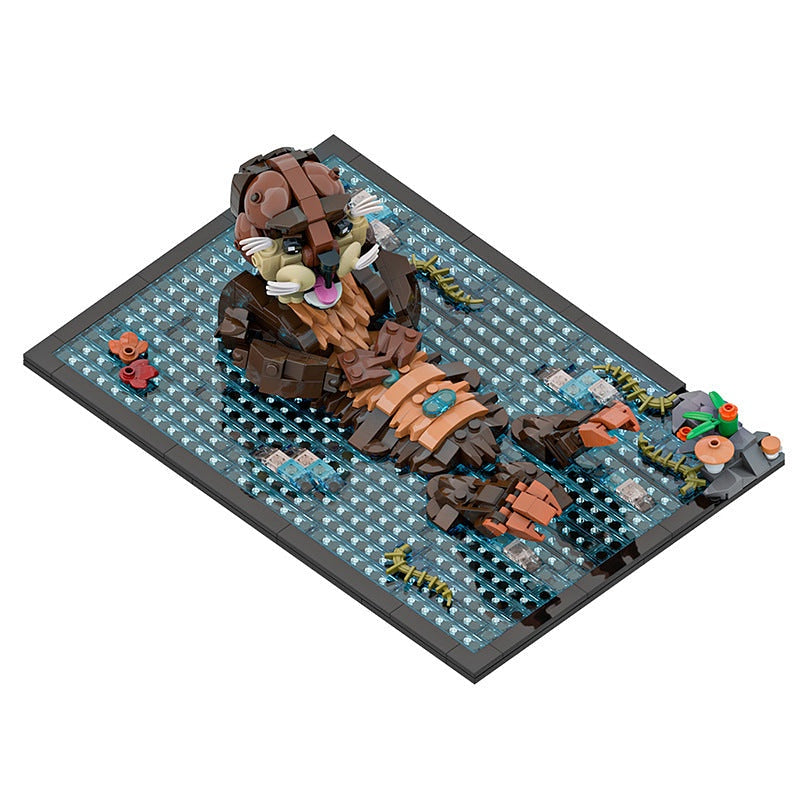 Otter MOC Animal Display Building Kit | Wildlife Model Set - 3