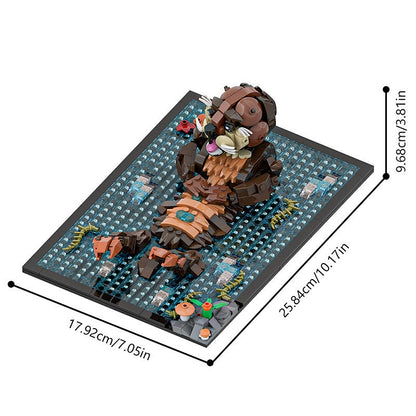 Otter MOC Animal Display Building Kit | Wildlife Model Set - 5