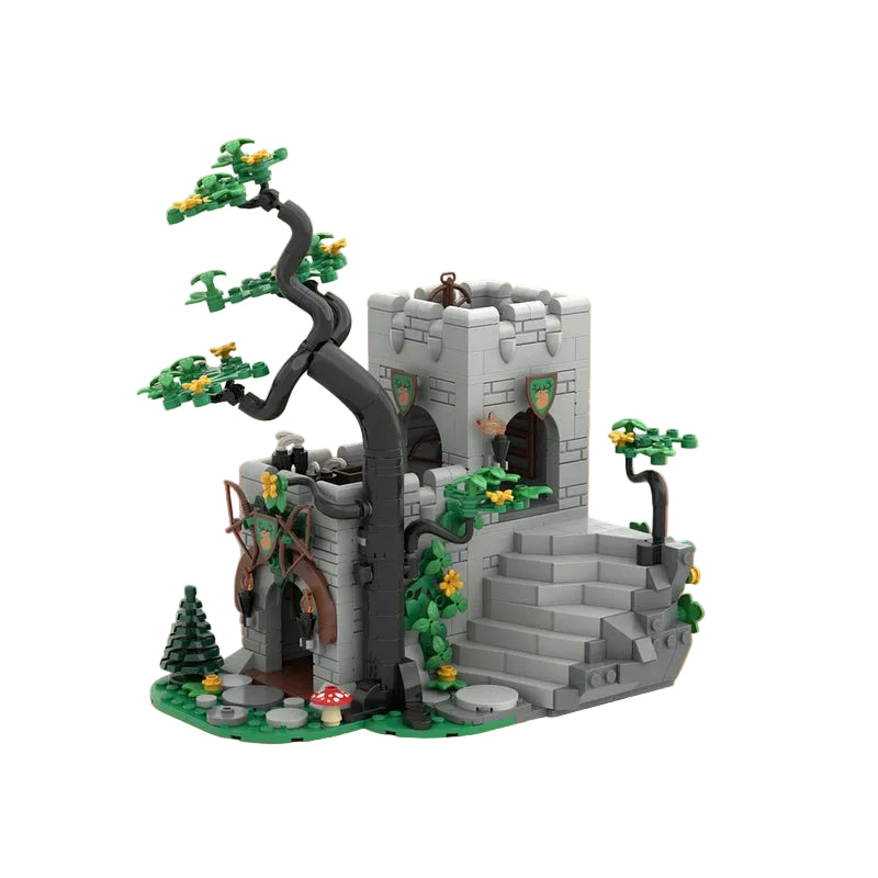Overgrown Medieval Outpost MOC Castle Tower Building Kit - 2