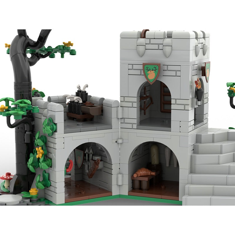 Overgrown Medieval Outpost MOC Castle Tower Building Kit - 3