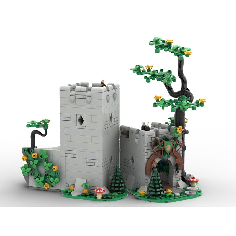 Overgrown Medieval Outpost MOC Castle Tower Building Kit - 4