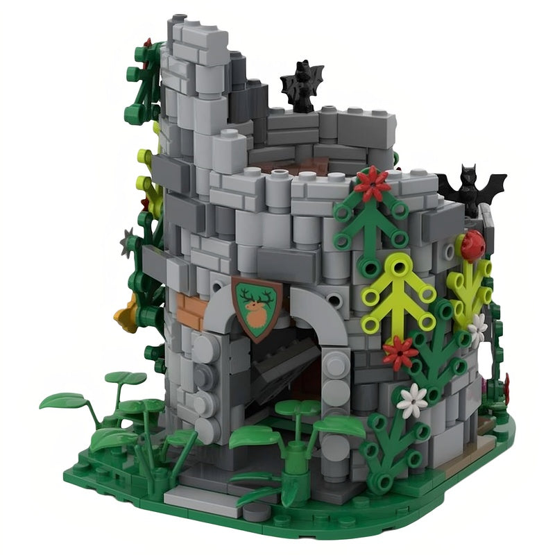 Overgrown Medieval Watchtower Ruin MOC Building Kit - 1
