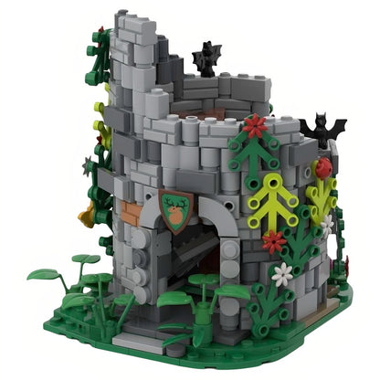 Overgrown Medieval Watchtower Ruin MOC Building Kit - 1