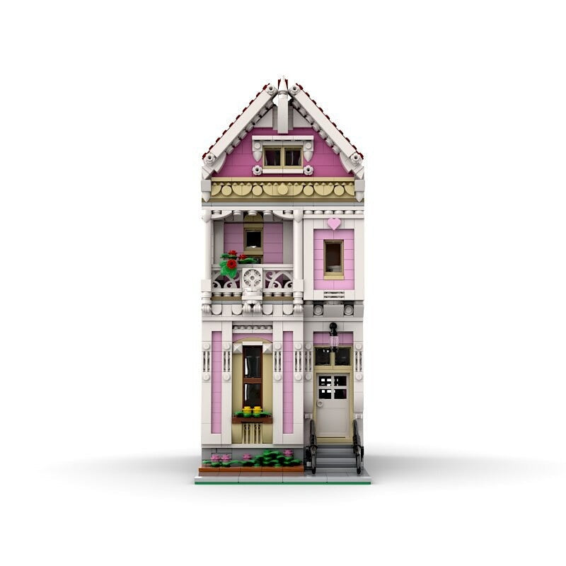 Painted Lady House MOC Building Kit | Colorful Victorian Architecture Model - 2