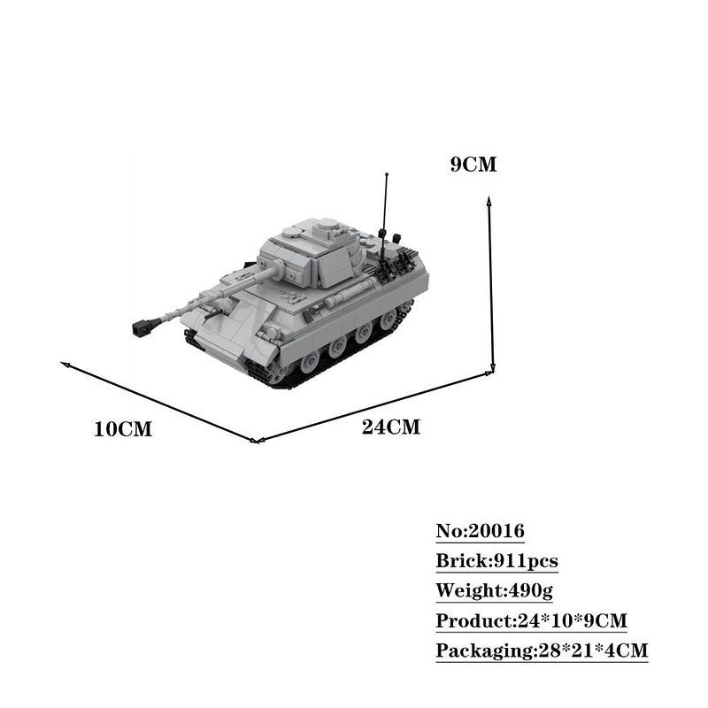 Panther G WW2 Tank MOC Building Kit | Military Display Model - 7