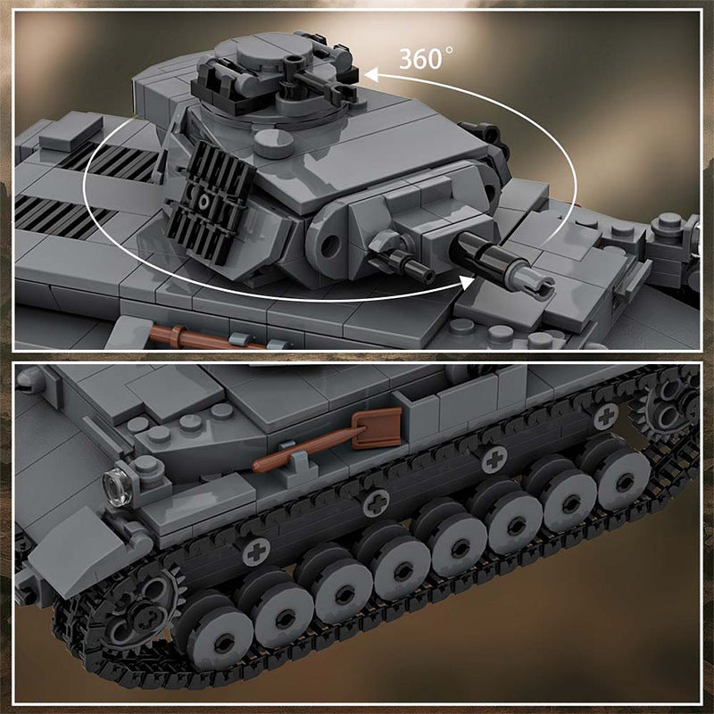 Panzer IV D Tank MOC Building Kit | WWII Medium Tank Model - 4
