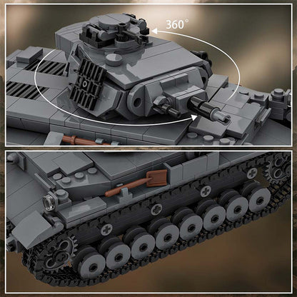 Panzer IV D Tank MOC Building Kit | WWII Medium Tank Model - 4
