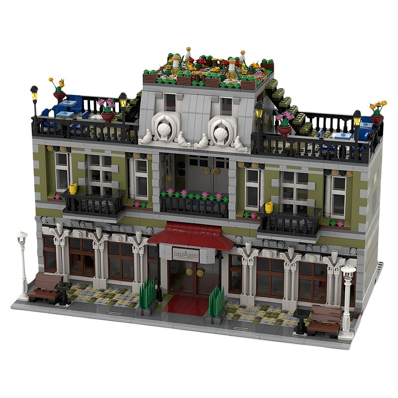 Parisian Garden Hotel Modular MOC Building Kit - 1