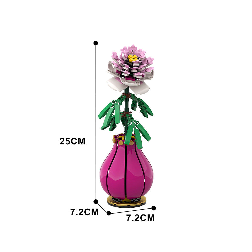 Peony Flower Building Kit | LEGO-Compatible MOC - 5