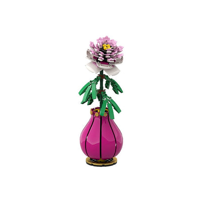Peony Flower MOC Building Kit | Botanical Floral Display Model - 3