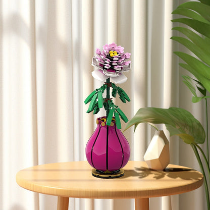 Peony Flower MOC Building Kit | Botanical Floral Display Model - 4