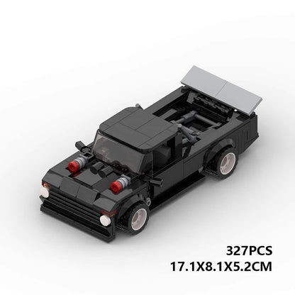 Performance Drift Pickup Truck Building Kit | 8 wide LEGO-Compatible MOC - 6