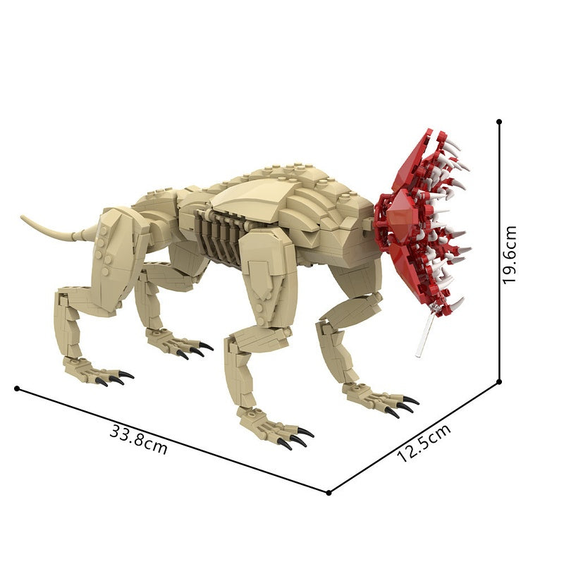 Petal-Maw Alien Hound Creature MOC Building Kit - 6