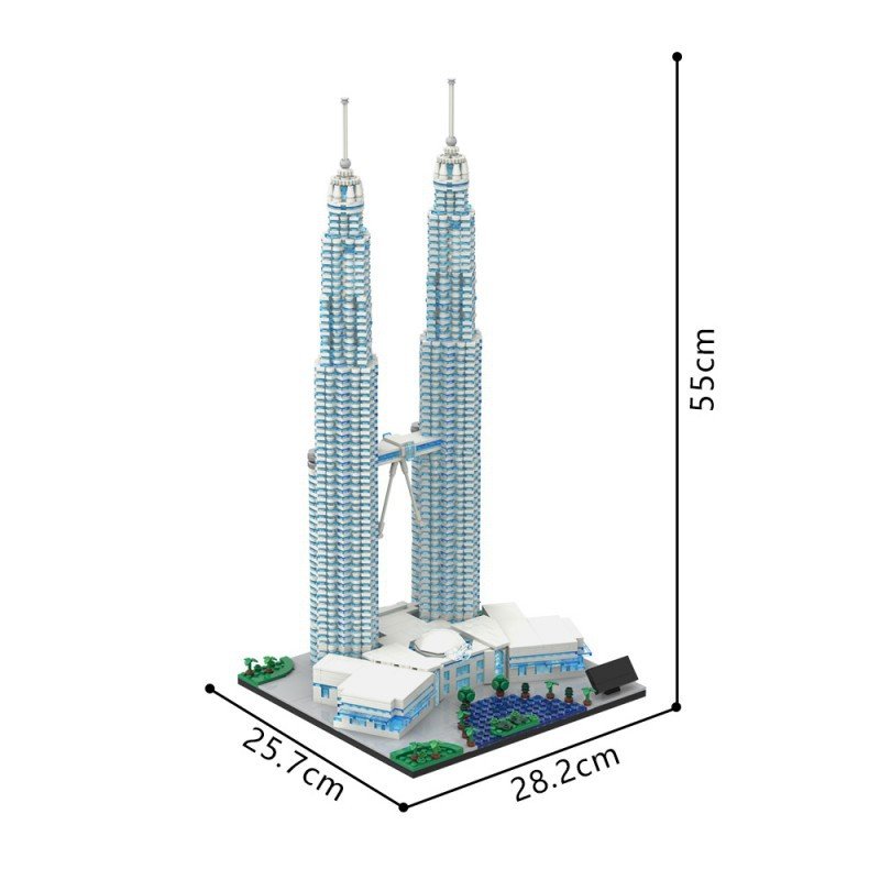 Petronas Twin Towers Building Kit | Compatible MOC - 3