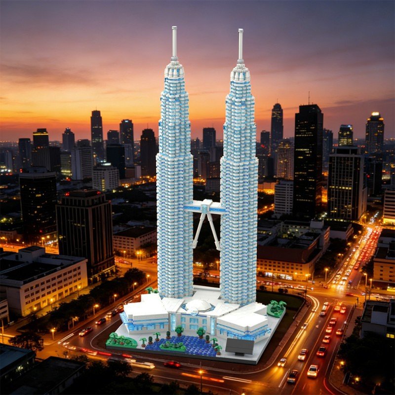 Petronas Twin Towers Building Kit | Compatible MOC - 4