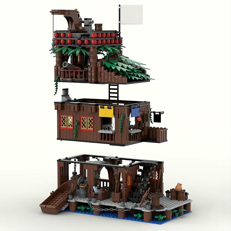 Pirate Harbor Tavern MOC Building Kit - 3