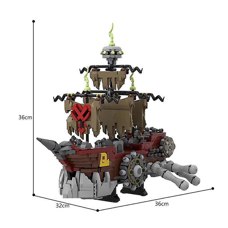 Pirate Ship Heartless MOC Fantasy Pirate Vessel Building Kit - 3
