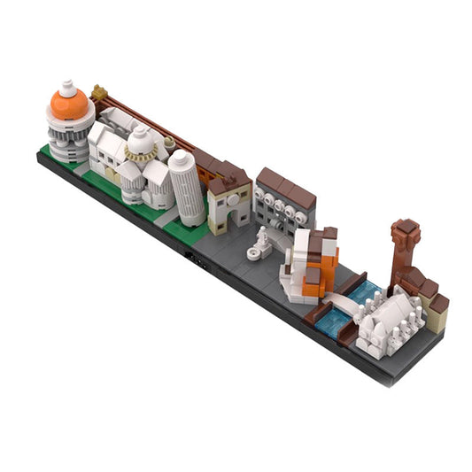 Pisa Skyline Building Kit | LEGO-Compatible MOC - 1