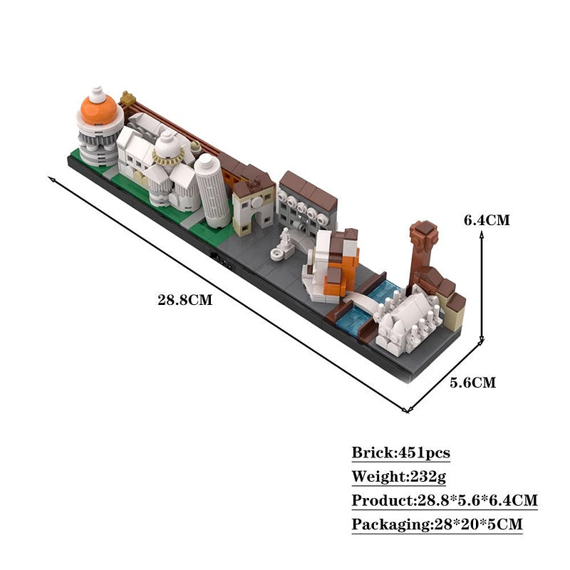 Pisa Skyline MOC Architecture Building Kit - 4