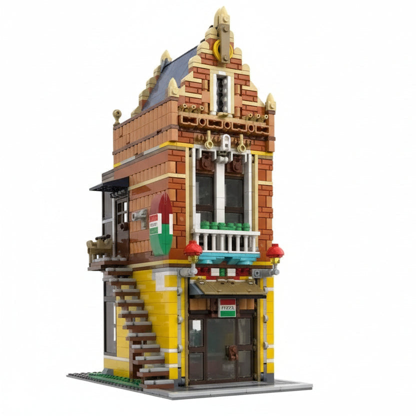 Pizzeria Building Kit | LEGO-Compatible MOC - 1
