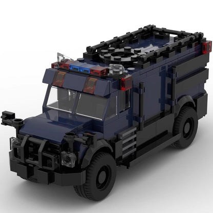 Police SWAT Van MOC Vehicle Building Kit - 2
