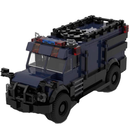Police SWAT Van MOC Vehicle Building Kit - 3