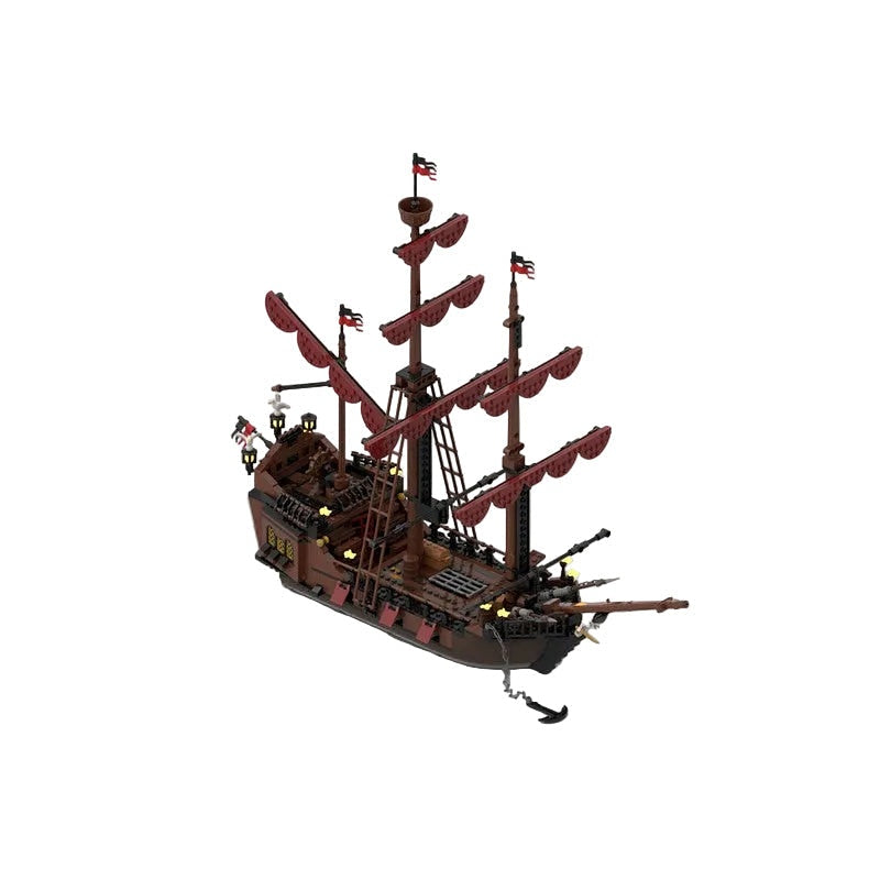 Port Sauvage Loup de Mer Pirate Ship MOC Building Kit | Fantasy Vessel - 1