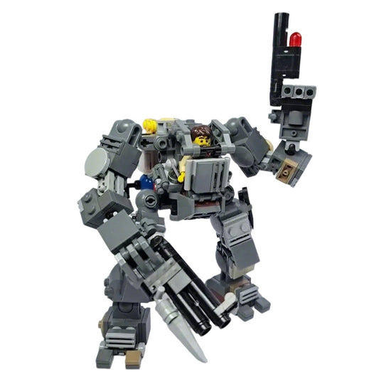 Post-apocalypse Survivor Mech Building Kit | LEGO-Compatible MOC - 1