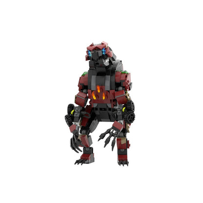 Post-Apocalyptic Bionic Fire Bear Mecha Building Kit | LEGO-Compatible MOC - 2