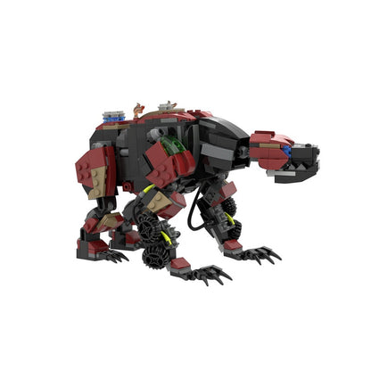 Post-Apocalyptic Bionic Fire Bear Mecha Building Kit | LEGO-Compatible MOC - 5