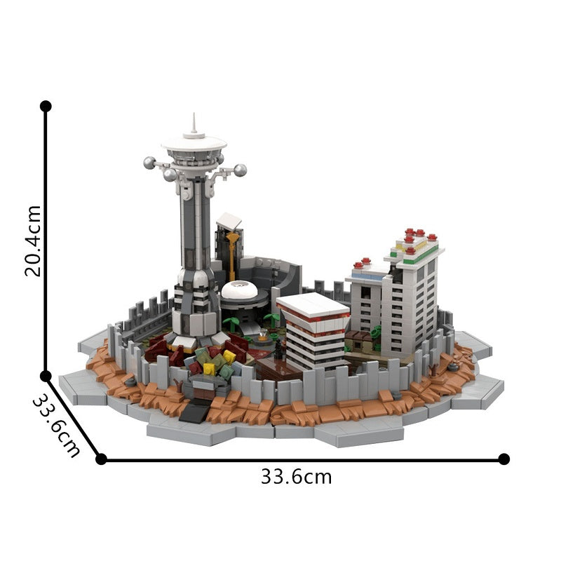 Post-Apocalyptic Casino Strip Skyline Building Kit | Compatible MOC - 1
