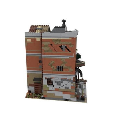 Post-Apocalyptic Corner Garage MOC Modular Building Kit - 2
