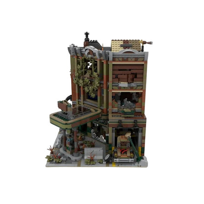 Post-Apocalyptic Corner Garage MOC Modular Building Kit - 5