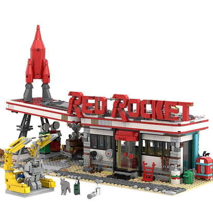 Post-Apocalyptic Gas Station MOC Modular Building Kit - 1