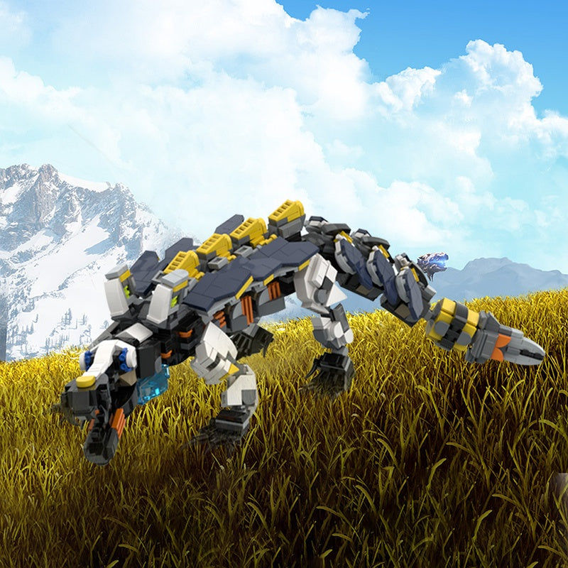 Post-Apocalyptic Mechanical Crocodile Beast Building Kit | LEGO-Compatible MOC - 1